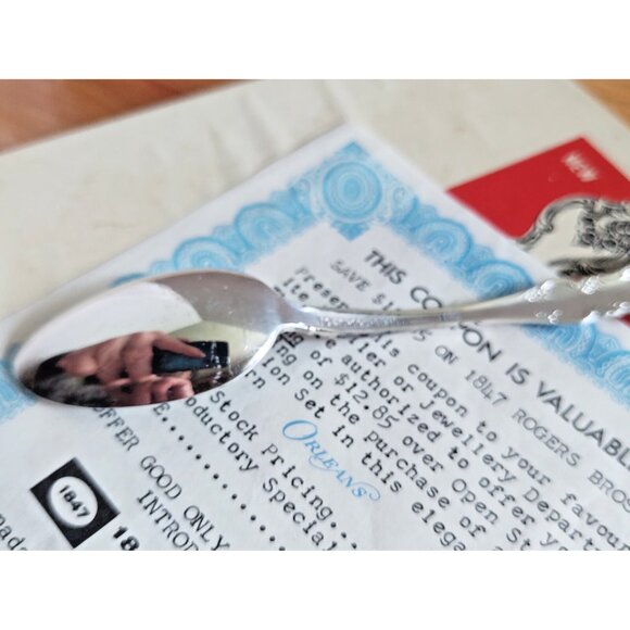 Vintage 1847 Rogers Bros. Silverplate Demitasse Spoon Set(4) original box 1964 - Picture 11 of 13